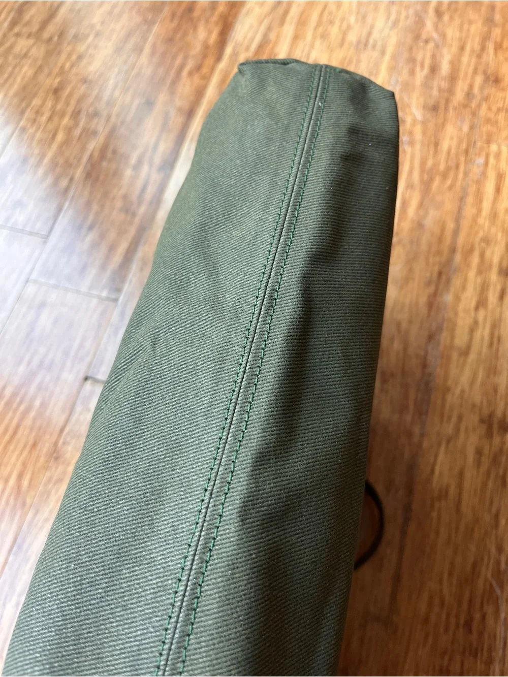 Clare V Waxed Cotton Canvas Attaché Bag Olive Green